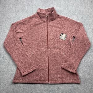 NWT Eddie Bauer Women's Medium Fast Fleece Full Zip Jacket Crimson Anti-Pilling